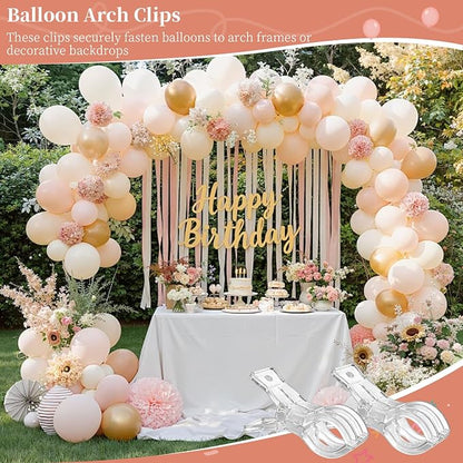10 Pack Clear Balloon Arch Clips, Transparent Backdrop Spring Clamps, 3.5inch - Image 3