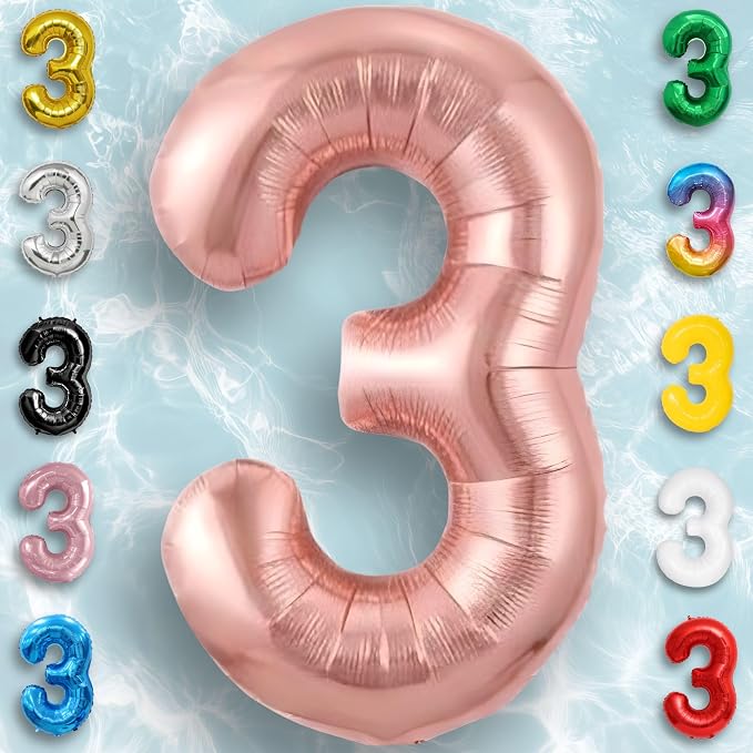 Black Number 0 to 9 Mylar Balloon 40 Inch - Image 3