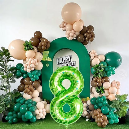 Number 8 Balloons 40 Inch, Gaint Cartoon Lime Green Pixel 8 Balloon Number - Image 6