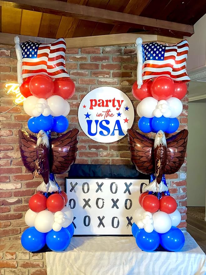Red White and Blue Latex Balloons 50pcs 12 Inches | - Image 7