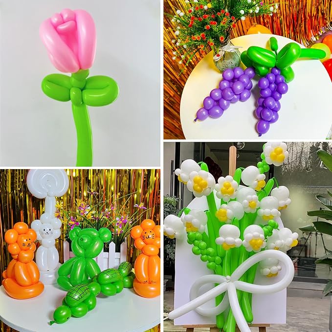 100Pcs Green 260 Balloons, Long Balloon - Image 5