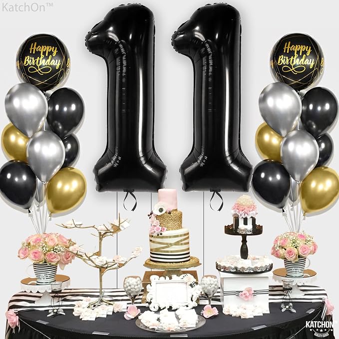 KatchOn, Giant Black Number 11 Balloon - Image 4