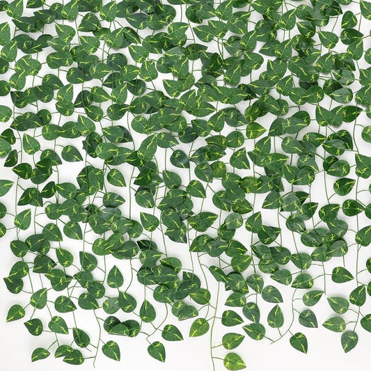 CEWOR 10 Pack Artificial Vines for Room Decor, Artificial Ivy Greenery Garland by CEWOR