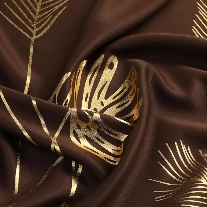 Brown Blackout Curtains for Living Room 102 Inches Long, Room Darkening Energy - Image 5