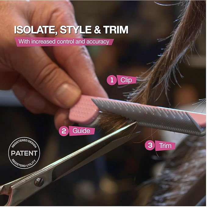 ColorBow Teasing Clip Comb (5 Pack) Teasing Comb, Coloring Styling Tools - Hairstylist Must Haves for Highlights balayage board Companion Ombré Trimming & Cutting - Flat Iron Comb Attachment Clip on