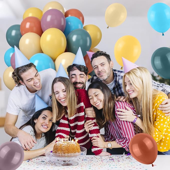 Colorful Balloons Boho Rainbow Latex Balloon Set - Image 4