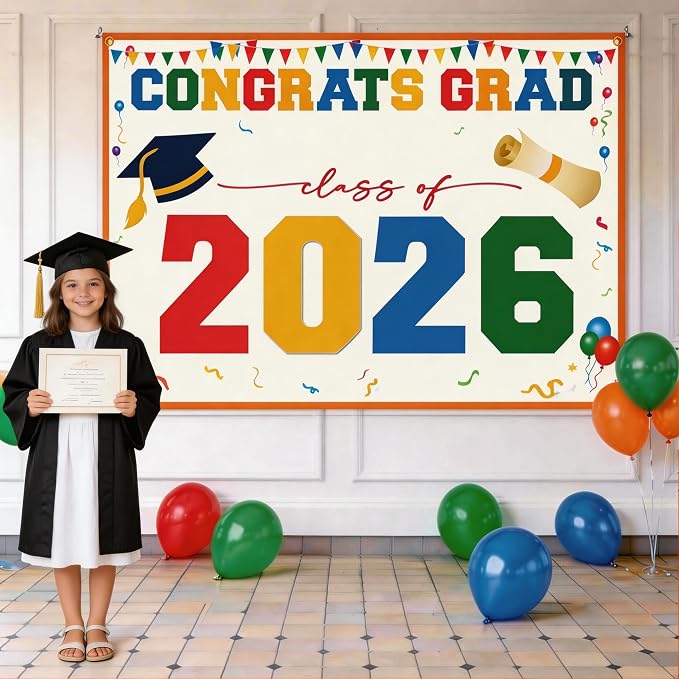Class of 2026 Graduation Banner 47x67" by ATFUNSHOP