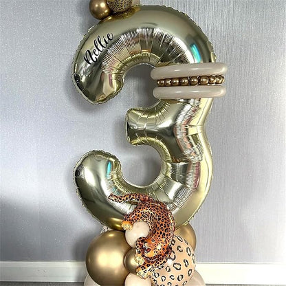 Gold 16th Birthday Balloons for Boys Girls, 40 Inch Champagne Gold Foil Number - Image 4