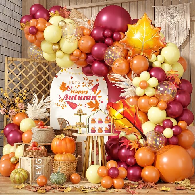 Fall Balloon Arch Kit, Thanksgiving Balloon Garland by FEYG