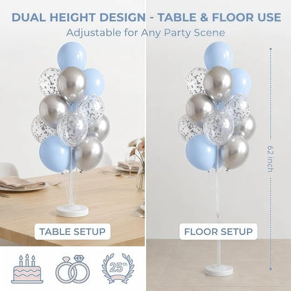 Baby Blue Balloon Column Stand Kit Set 2 - Image 5