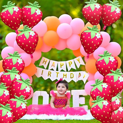 Strawberry Balloons 23" 4Pcs - Image 5