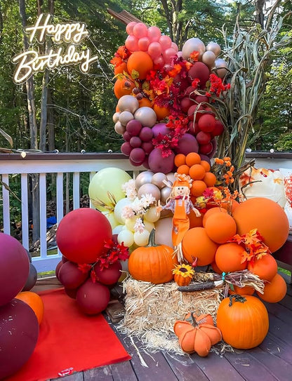 Fall Balloons, 12 Inch Thanksgiving Balloons Set - Image 2