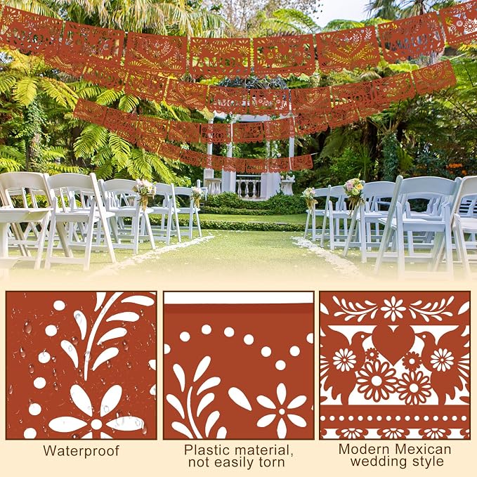 TaoBary 6 Pcs Papel Picado Mexican Wedding Cielito Lindo Party Decor 118 Feet - Image 3