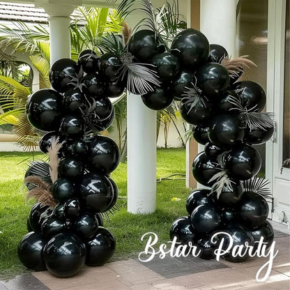 Double Stuffed Black Balloon Garland Arch Kit | 18/12/10/5inch Different Sizes - Image 5