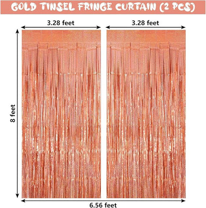 Tinsel Foil Fringe Curtain, 2 Pack Metallic Tinsel Curtain Backdrop - Image 4