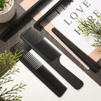 5 Pieces Hair Cutting Comb Barber Hair Styling Combs Fine Teeth Carbon Hairbrush Set Anti Static Heat Resistant Hairdressing Tapered Hairbrush for Men Women