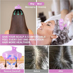 URTHEONE Hair Scalp Massager Shampoo Brush,Soft Silicone Hair Brush for Wet Dry Oily Curly Straight Thick Thin Rough Long Short Natural Men Women Kids Pets Hair Care Tools(Lilac Violet)