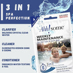 Triple-Action 3-in-1 Weekly Hot Tub Cleaner, Conditioner & Clarifier – Hot Tub Chemicals for Crystal Clear Water – Works on All Hot Tubs & Inflatable Spas – Made in USA – Veteran-Owned (4 Week Kit)