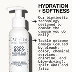 PACIFICA Beauty, Coco Bond Damage Care Leave-In Repair Mask Treatment, Dry & Damaged Hair from Bleach, Color, Chemical Services, Chlorine, & Heat, Coconut, Vegan