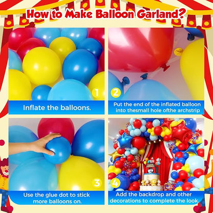 Carnival Balloon Garland Arch Kit 153pcs - Image 3