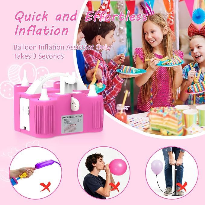 4-in-1 Balloon Pump Electric Balloon Pump Inflador De Globos Electrica Sports - Image 4