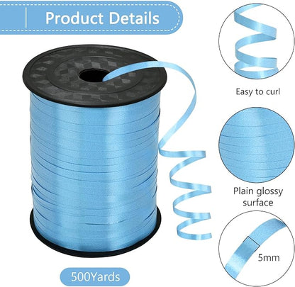 500 Yards Sky Blue Curling Ribbon Balloon Ribbon Balloon Stringfor Wedding Gift - Image 2