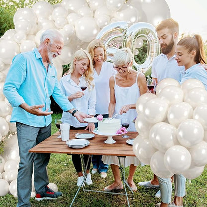 114pcs Pearl White Balloons Different Sizes, 18 12 10 5 inch Pearl Balloons | - Image 7