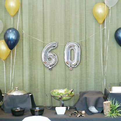 20 Pieces 2 Sets of 16 Inch Silver Number 0-9 Balloons – Foil Mylar Balloons - Image 7