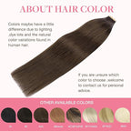 GOO GOO Tape in Hair Extensions Human Hair, 4A Chocolate Brown, 12inch 80g 40pcs, Skin Weft Seamless Invisible, Silky Straight with Thick Ends, Remy Human Hair