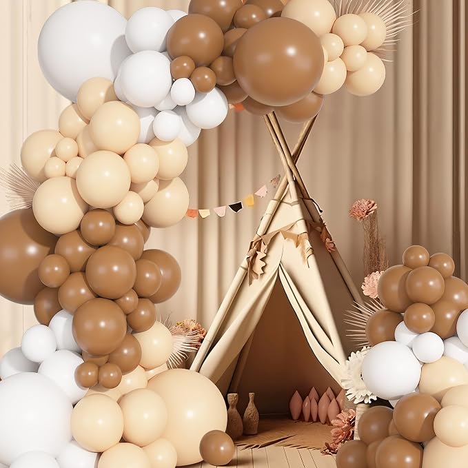 Ouddy Party 149Pcs Neutral Brown Balloon Arch Garland Kit 18 12 10 5 Inch | - Image 5