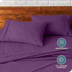 Bare Home Microfiber Pillow Cases - Standard/Queen Size Set of 2 - Cooling Pillowcases - Double Brushed - Plum Pillowcases 2 Pack - Easy Care (Standard Pillowcase Set of 2, Plum)