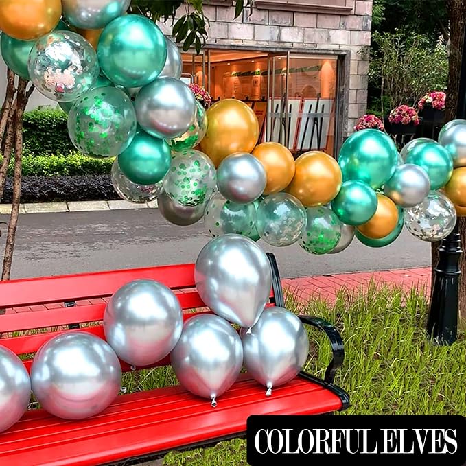 12 Inch 100 Pcs Latex Metallic Chrome Balloons Helium Shiny Thicken Balloons - Image 3