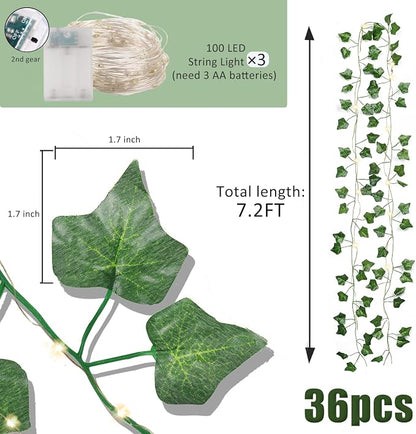 RECUTMS 36 Pack 258Ft Fake Ivy Vines - Image 2