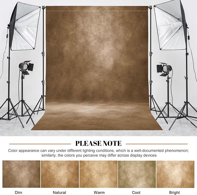 Abstract Photography Backdrop for Photoshoot 6x8ft, Dark Brown, No Stand | - Image 7
