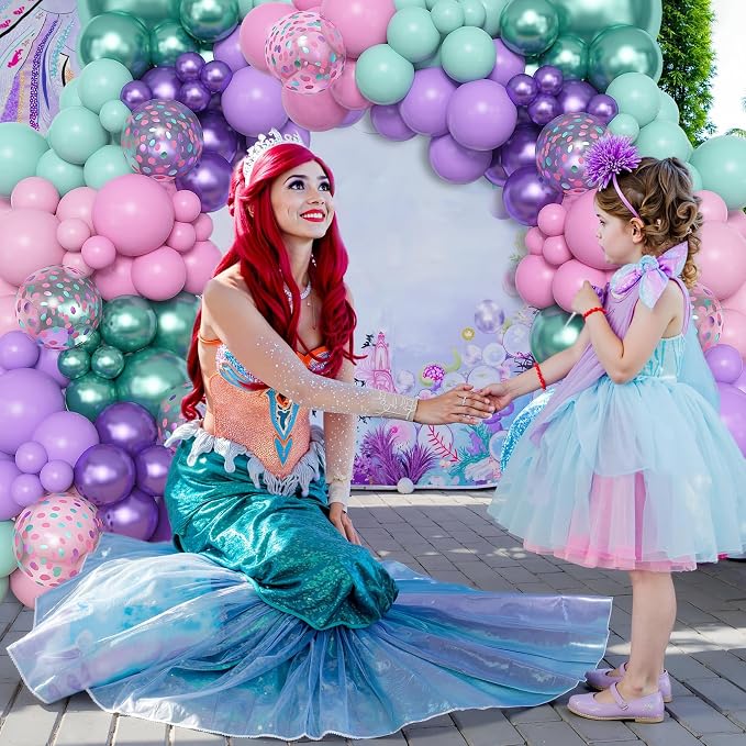 Amandir 153pcs Mermaid Balloon Garland Arch Kit Different Sizes | 18 12 10 5 - Image 6