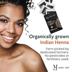 Marie-José & Co Henna Dye Set - Professional Henna Tint for Spot Coloring - Good for 50 Applications (Light Brown)