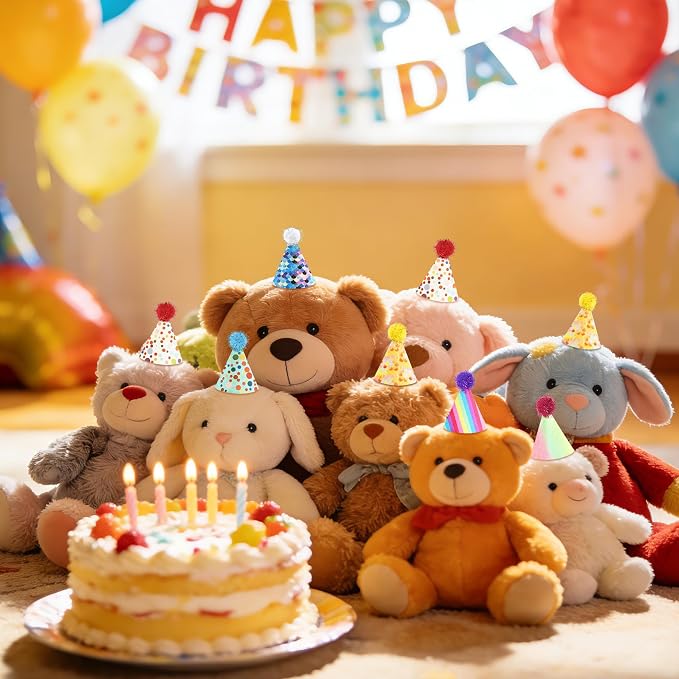 CANREVEL Mini Party Hats for Stuffed Animals Headwear, Birthday Hats - Image 6