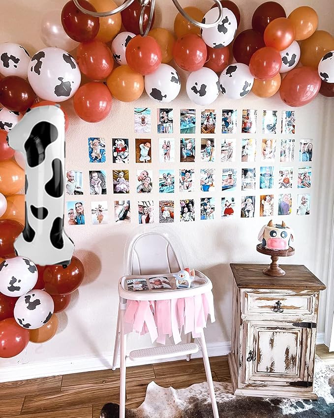 Cow Print Number 1 Balloon 40 inch, Cow Birthday Party Balloons Decorations | - Image 6