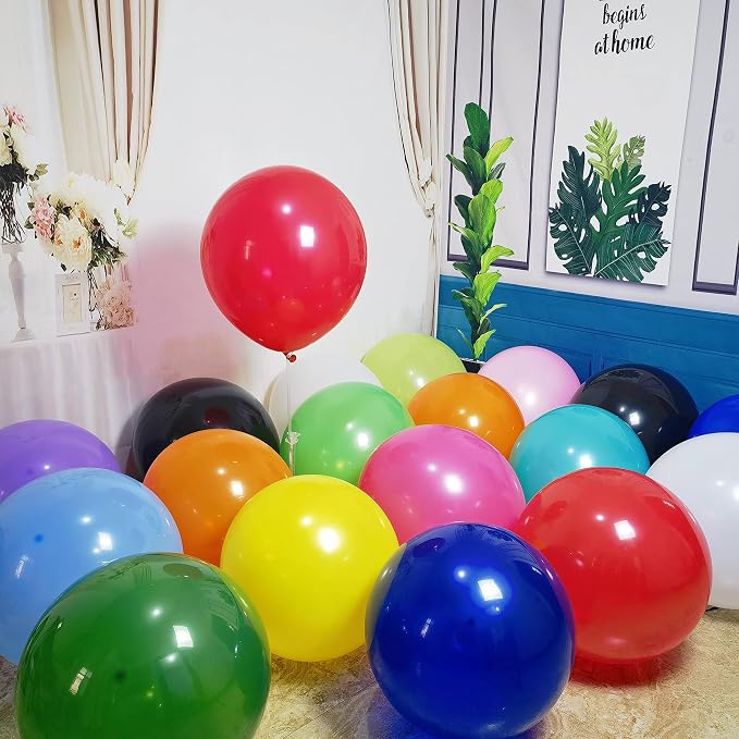 90 Pack 18 inch Balloons 15 Kinds Colors Latex Colorful Party Balloon Bulk - Image 4