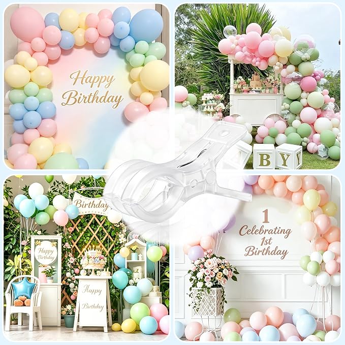 Balloon Arch Kit with 10 Clear Spring Clamps & Decorating Supplies | Complete - Image 7