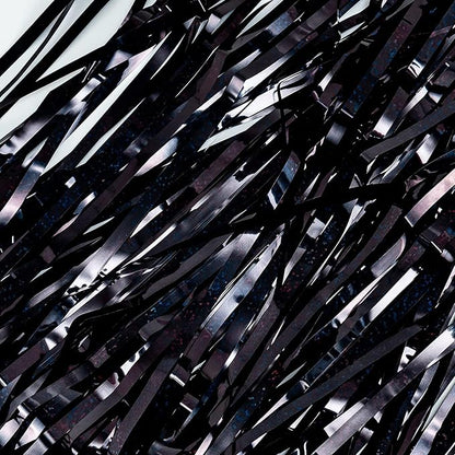 BRAVESHINE Black Foil Fringe Curtains | Metallic Tinsel Backdrop | 2 Pack | - Image 8