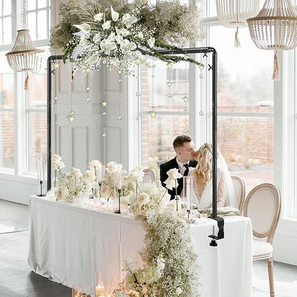 Over The Table Rod Stand with Clamps Black Table Balloon Arch Frame | - Image 6