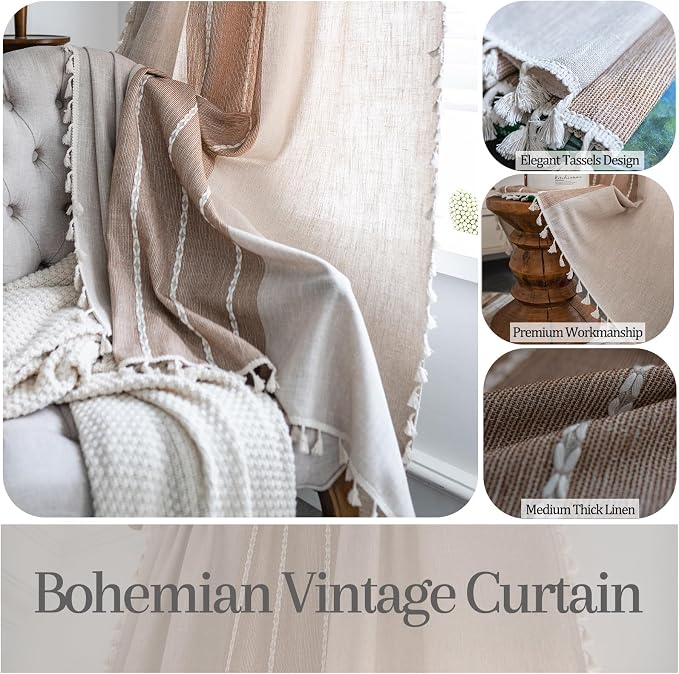 Sutuo Home Boho Curtains 108 inch - Image 2
