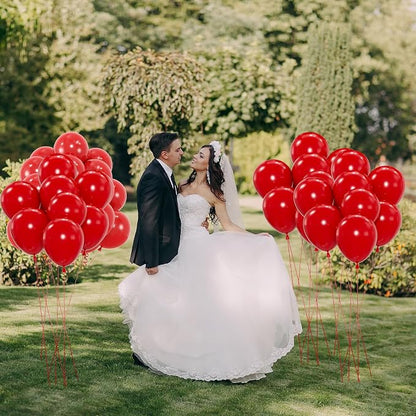 50pcs Red Balloons, 12inch Red Party Balloons Helium Quality | Balloons - Image 4