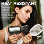 Janeke Superbrush Detangling Brush for Soft Smoothing Hair Brushing with Anti-Static Bristles - Vented Wet Hair Brush for Blow Drying Use - Perfect for Curly, Thick, Wavy, Fine Hair Types (White)