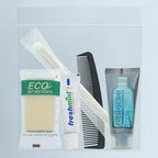 Moda West 96 Hygiene Kits - Bulk Case Wholesale Deluxe Toiletries for Men, Women, Travel, Charity, Includes Shampoo, Deodorant, Toothpaste, Razor, More, Homeless Shelters, Donations, Hotels, Travel