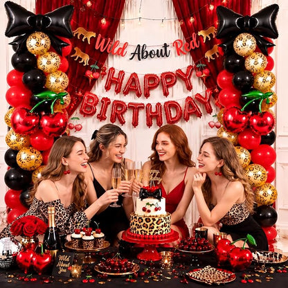 Arrowbash 2 Sets 165 Pcs Cheetah Print Cherry Balloon Column Kit - Image 6