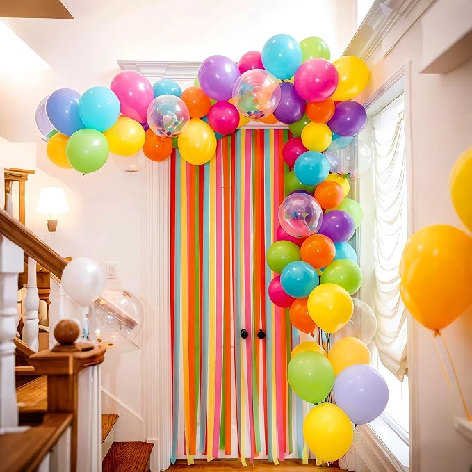 Multicolor Summer Balloon Arch Kit, Colorful Neon Balloons - Image 8