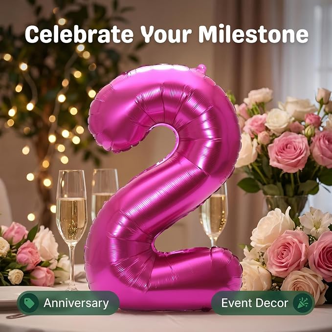 YPSelected 32 Inch Large Foil Helium Number Balloon Birthday Wedding Party 0-9 - Image 6