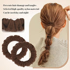WantGor Hair Ties, Women 10PCS Hair Bands No Damage Elastic Scrunchies Seamless Ponytail Holders Hair Accessories Head Bands for Women's Thick Thin Hair (Brown)